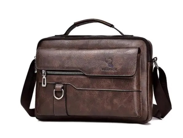 Mens Leather large capacity shoulder bag